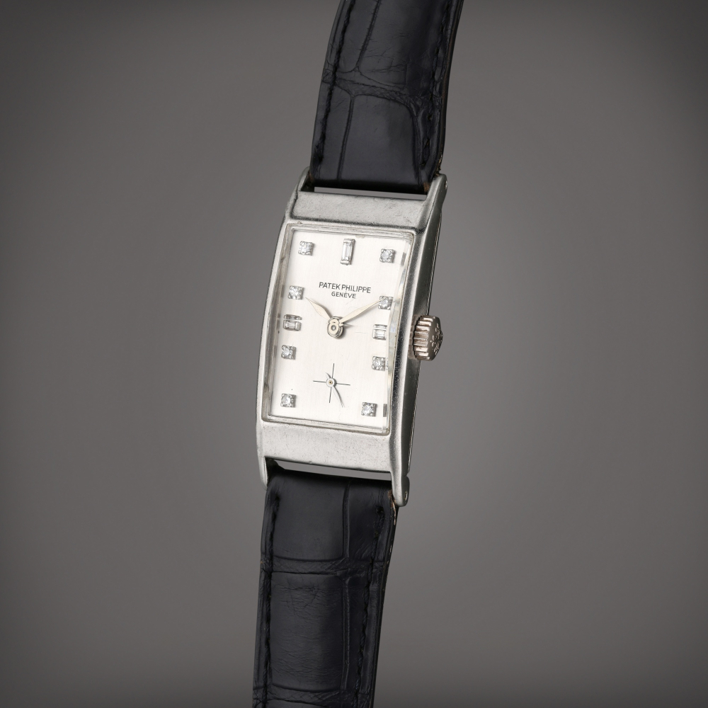 Reference 2461 'Tegola' | A platinum and diamond-set wristwatch, Circa 1955