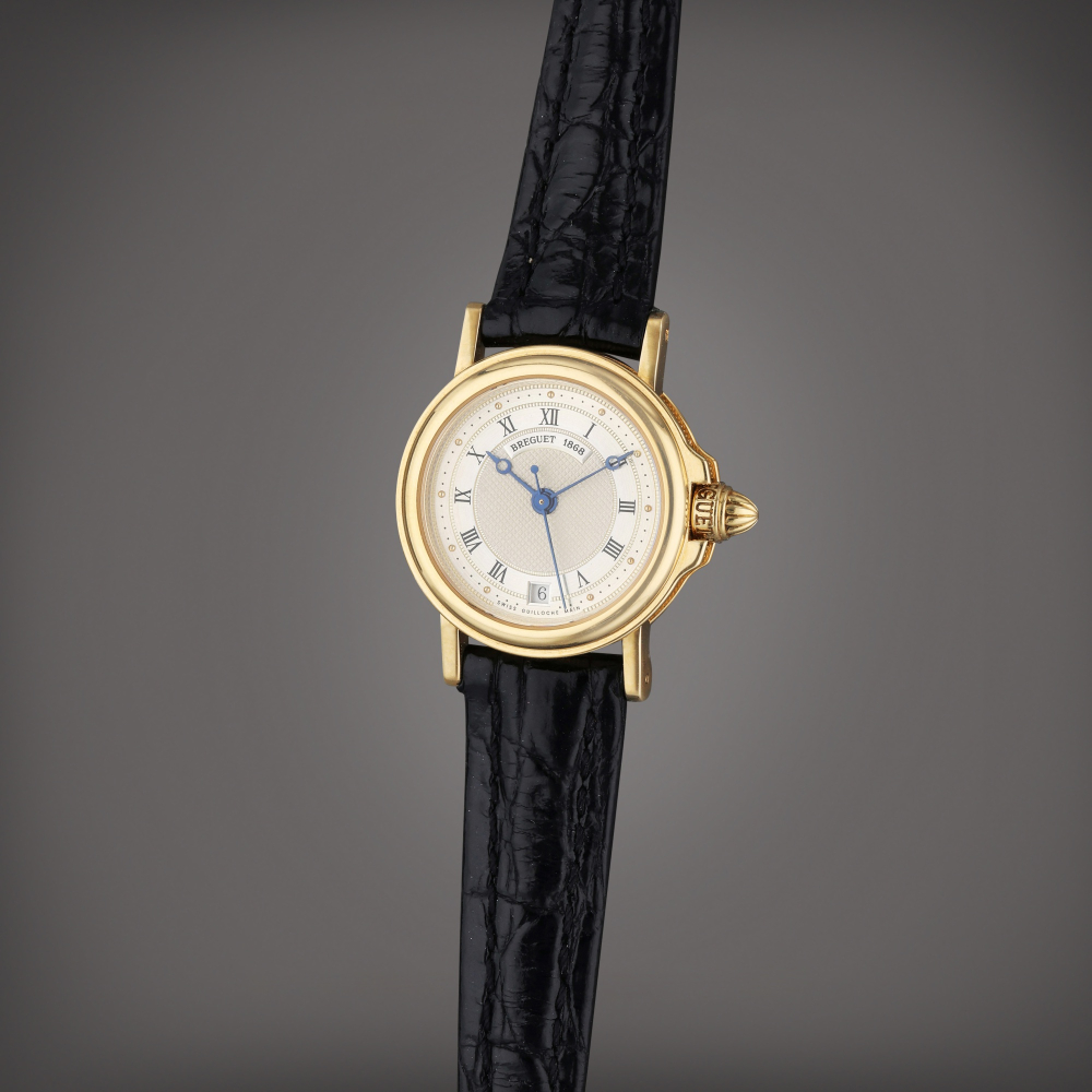 Reference 8400 Horloger De La Marine | A yellow gold automatic wristwatch with date, Circa 2000
