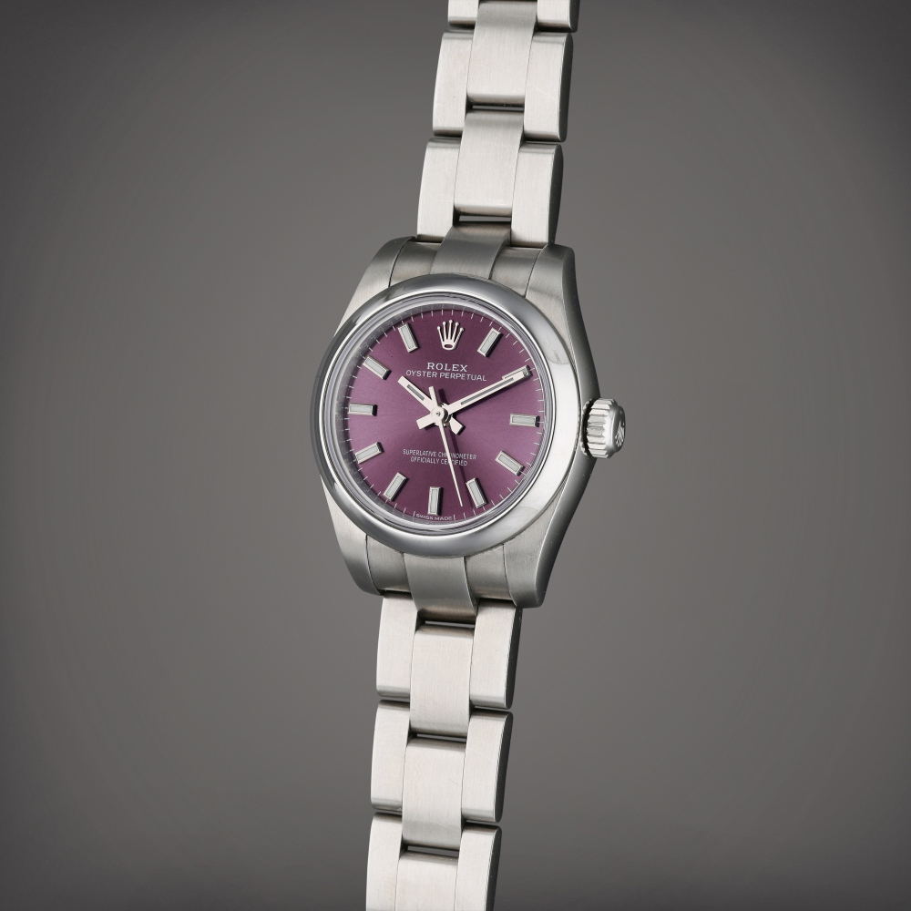 Reference 176200 Oyster Perpetual ‘Grape’ | A stainless steel automatic wristwatch with bracelet, Circa 2017