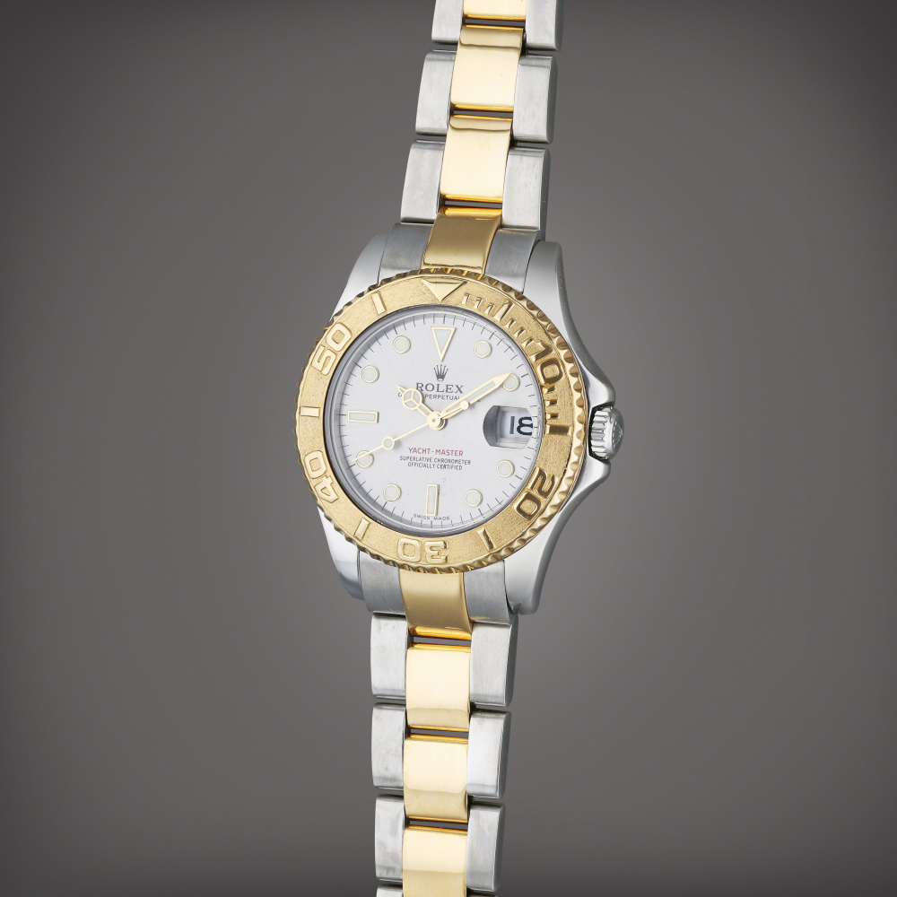 Reference 168623 Yacht-Master | A yellow gold and stainless steel automatic wristwatch with date and bracelet, Circa 2002