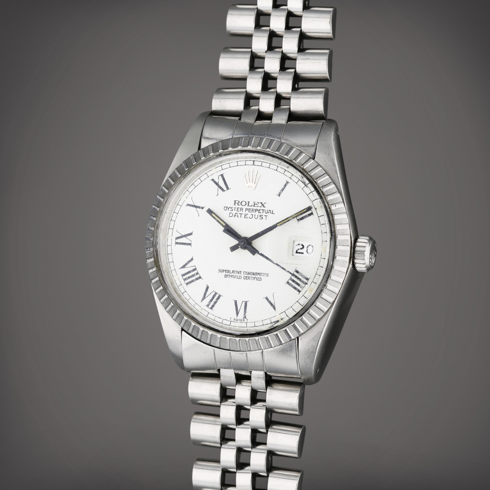 Reference 16030 Datejust | A stainless steel automatic wristwatch with date and bracelet, Circa 1985