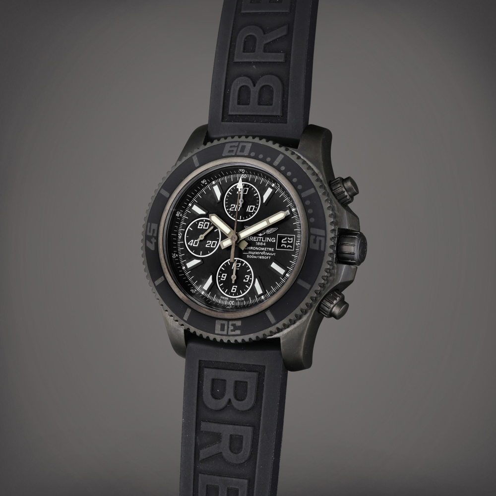 Reference M13341 Superocean | A limited edition black stainless steel automatic chronograph wristwatch with date, Circa 2015