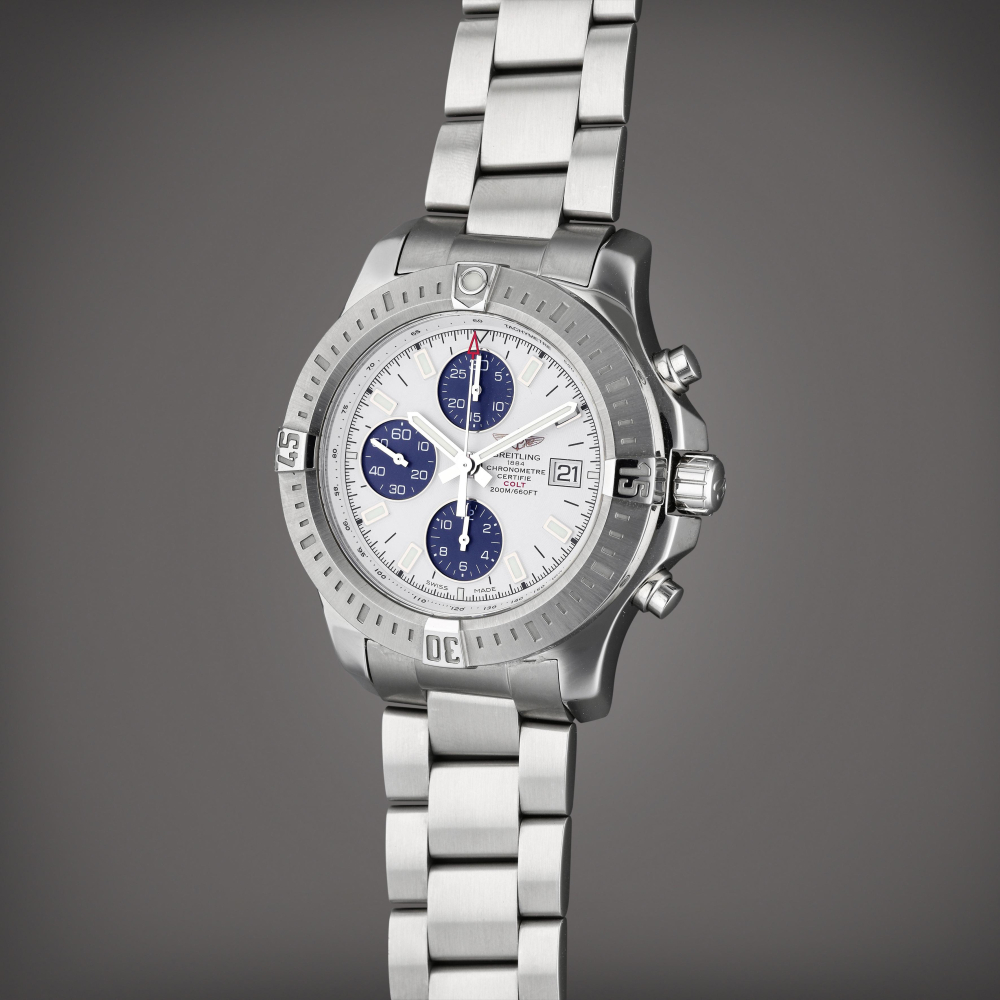 Reference A13388 Colt | A stainless steel automatic chronograph wristwatch with date and bracelet, Circa 2015
