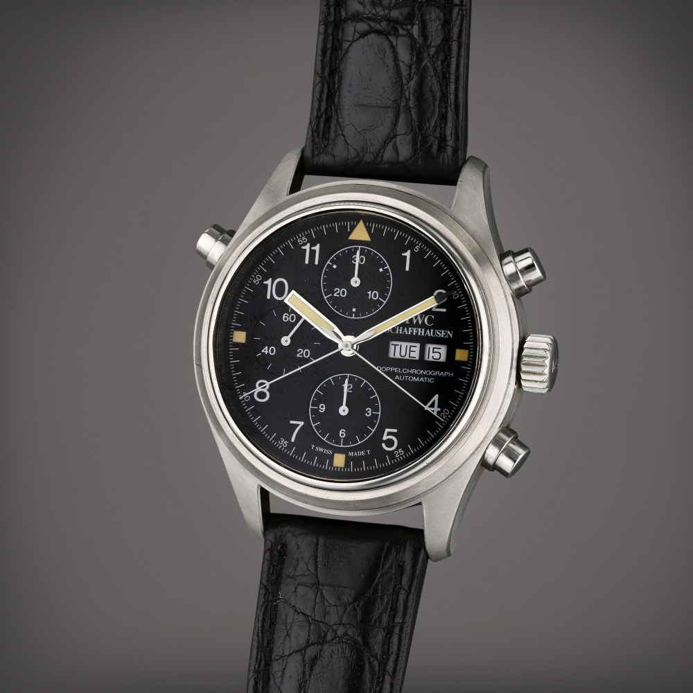 Reference 3713 Doppelchronograph | A stainless steel automatic split second chronograph wristwatch with day and date, Circa 2003