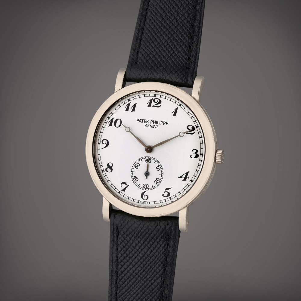 Reference 5022 Calatrava | A white gold wristwatch with porcelain dial, Made in 1999