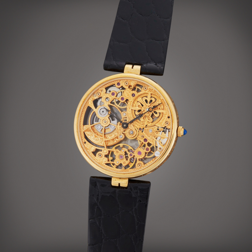 Reference 3878 | A yellow gold skeletonized automatic wristwatch, Circa 1995