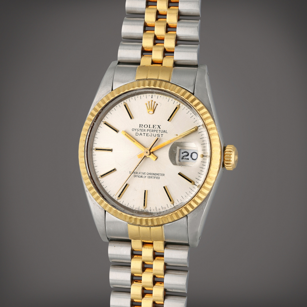 Reference 16013 Datejust | A stainless steel and yellow gold automatic wristwatch with date and bracelet, Circa 1984