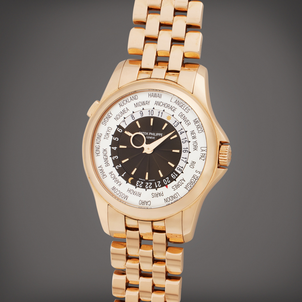 Reference 5130/1R-011 | A pink gold automatic world time wristwatch with bracelet, Circa 2015 | The Hammer Collection