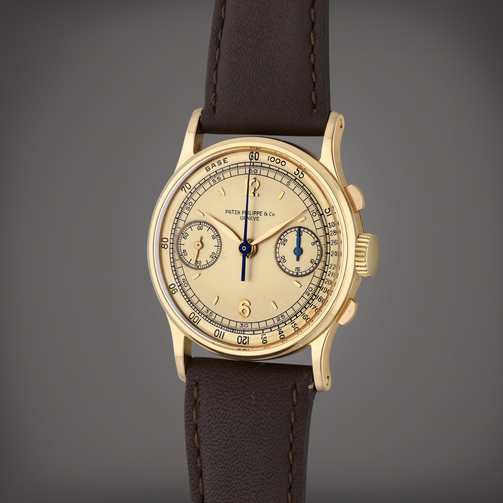 Reference 130 | A yellow gold chronograph wristwatch, Made in 1941