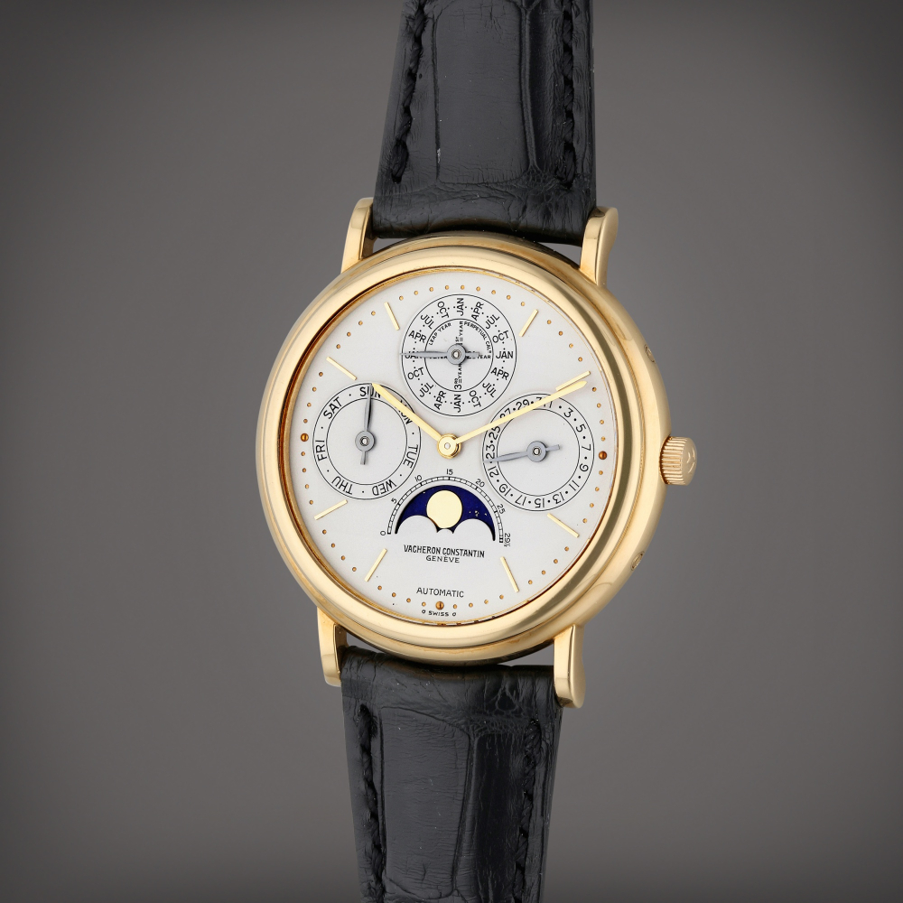 Reference 43031/000J-0223 | A yellow gold automatic perpetual calendar wristwatch with moon phases and leap year indication, Made in 1991