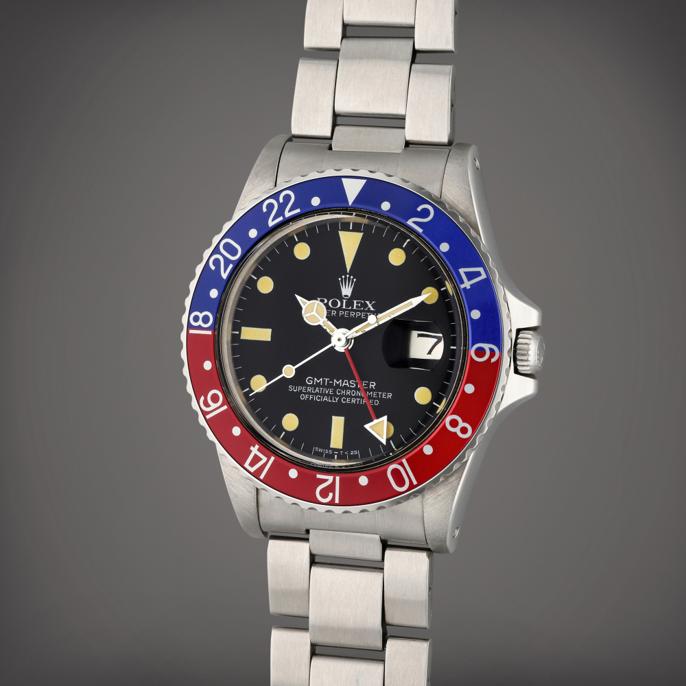 Reference 16750 GMT-Master | A stainless steel automatic dual time wristwatch with date and bracelet, 1981
