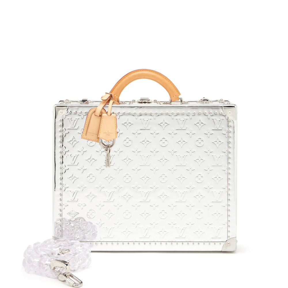 Louis Vuitton | Virgil Abloh Limited Edition Silver Mirror Monogram Cotteville 40 Silver Hardware
