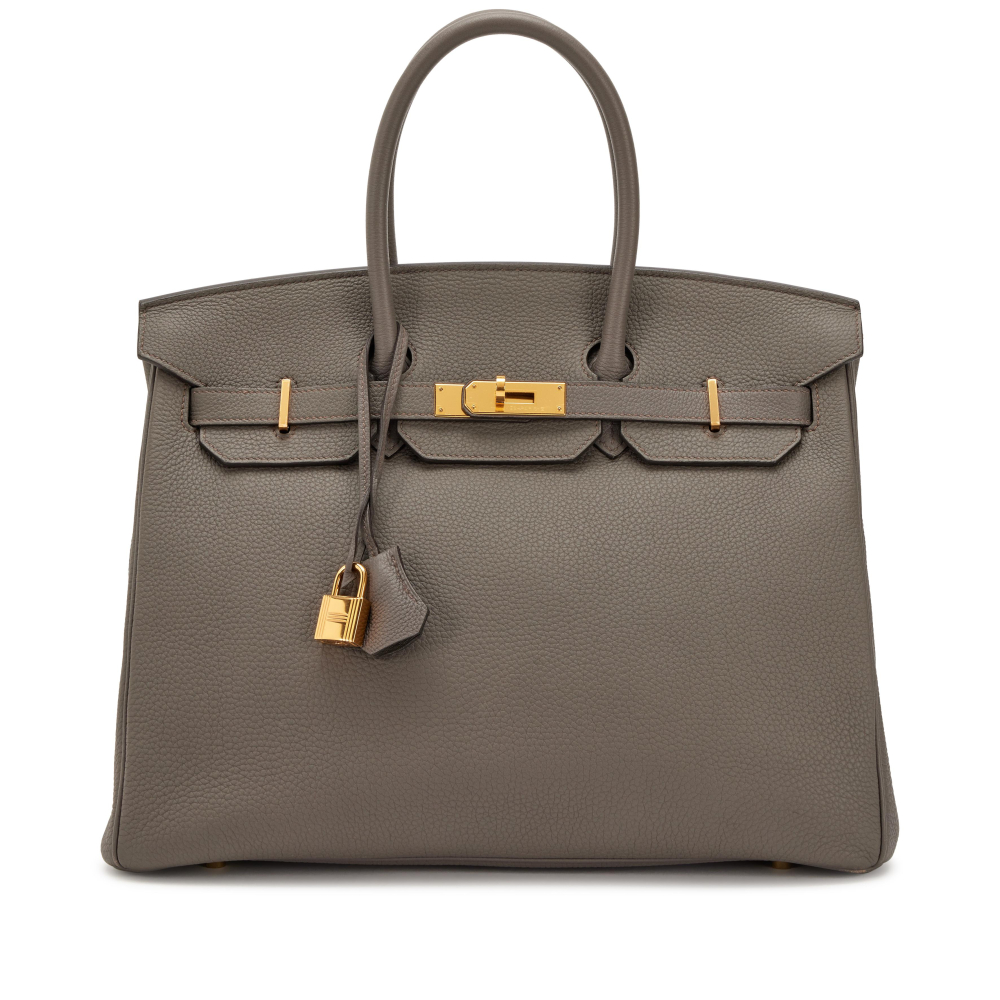 Hermès Gris Etain Togo Birkin 35 Gold Hardware, 2017