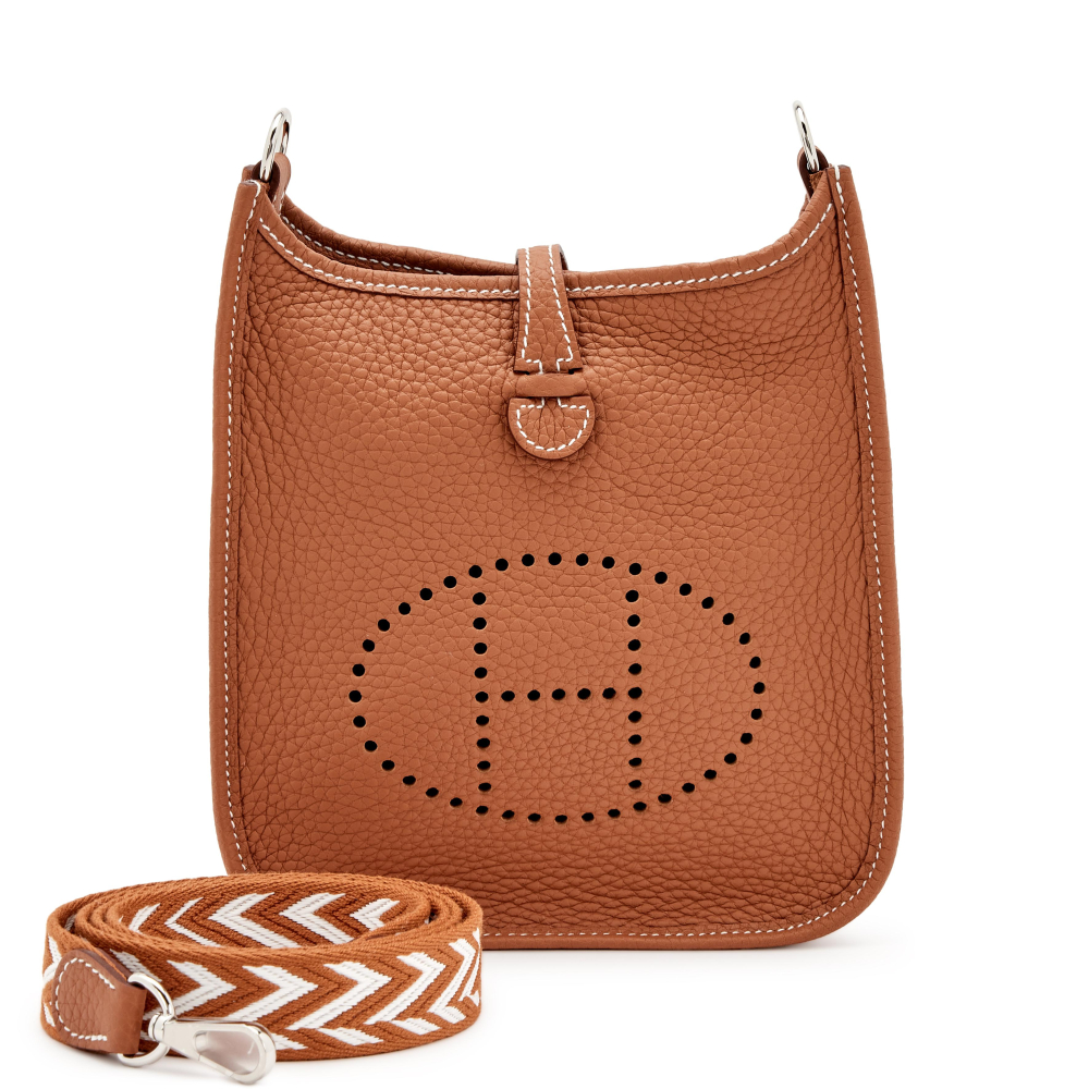 Hermès Gold Clemence Mini Evelyne TPM 16 Palladium Hardware, 2023