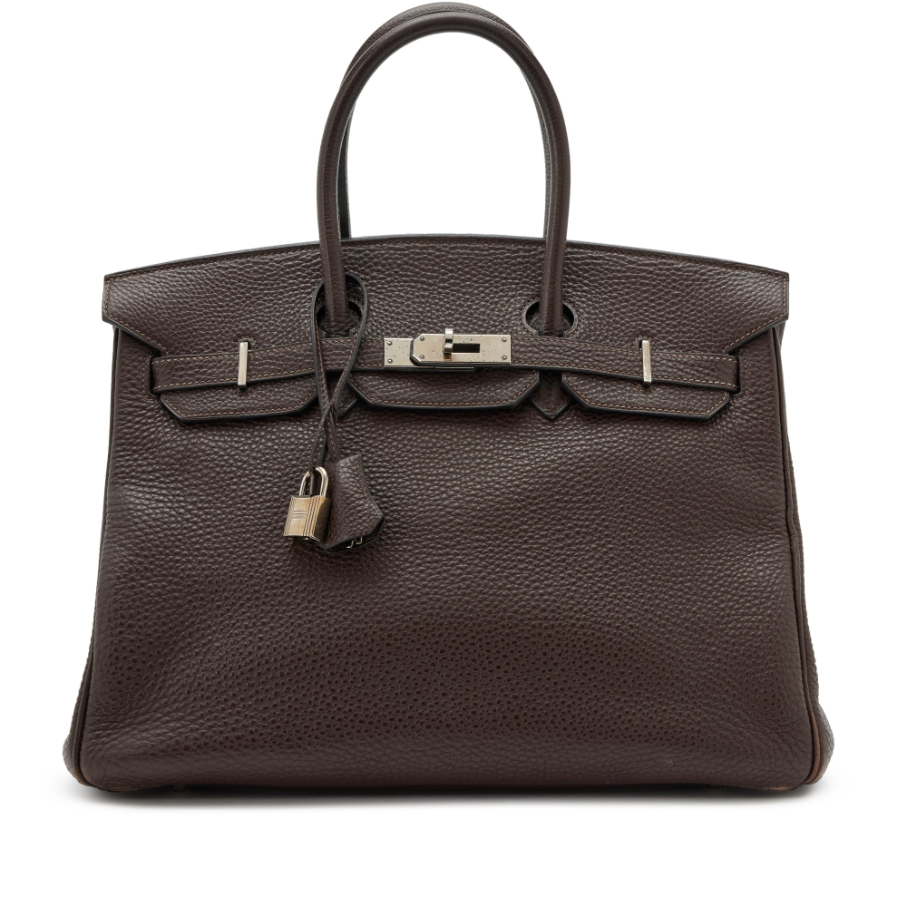 Hermès Chocolat Togo Birkin 35 Palladium Hardware, 2004