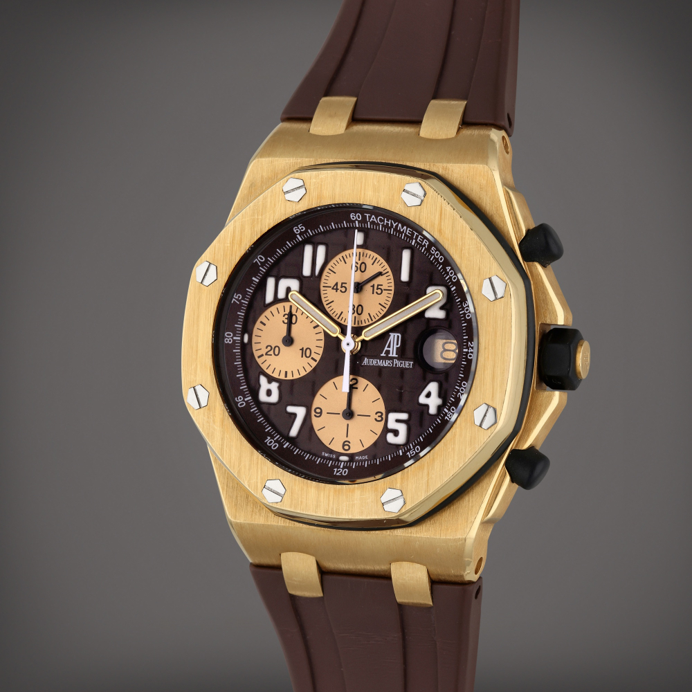 Audemars Piguet Reference 26007BA.OO.D088CR.01 Royal Oak Offshore | A limited edition yellow gold automatic chronograph wristwatch with date, Circa 2003