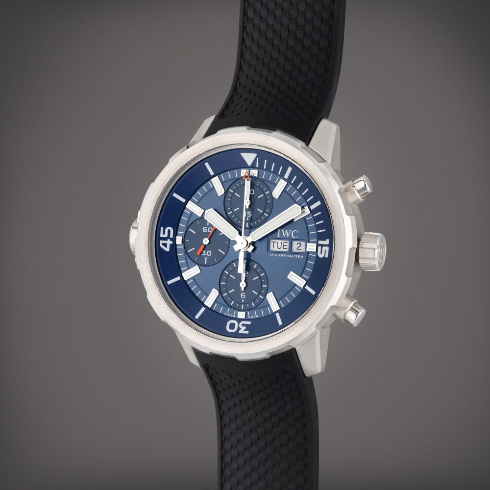 IWC Reference IW376805 Aquatimer Expedition Jacques-Yves Cousteau | A stainless steel automatic chronograph wristwatch with day and date, Circa 2014