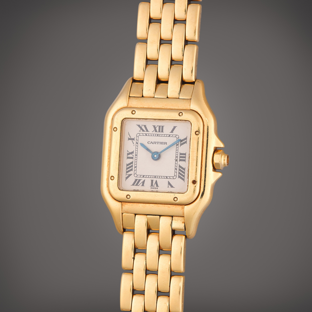 Cartier Reference 1070 2 Panthère | A yellow gold wristwatch with bracelet, Circa 2000