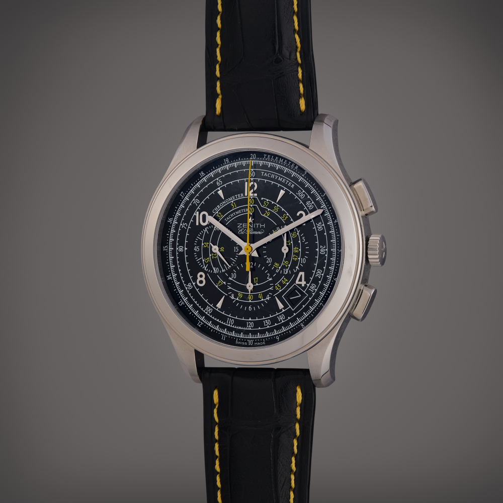 Zenith Reference 03.0520.400 El Primero Telemeter | A stainless steel automatic chronograph wristwatch with date, Circa 2015