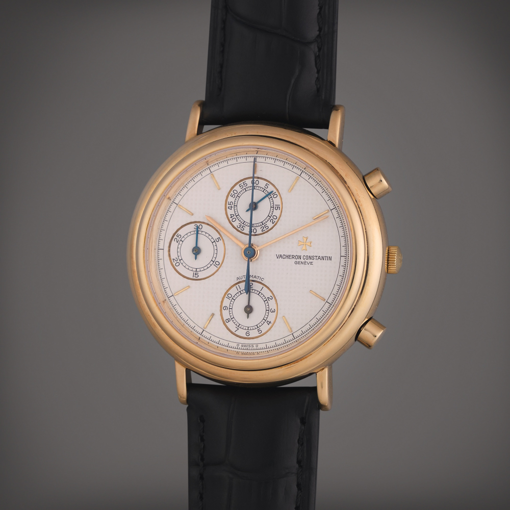 Vacheron Constantin Reference 47001 Les Historiques | A yellow gold automatic chronograph wristwatch, Circa 1995