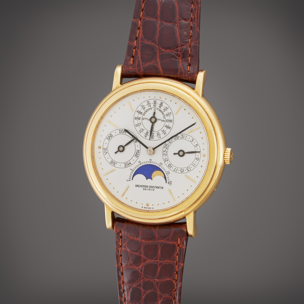 Vacheron Constantin Reference 43031/000J Quantieme Perpetual | A yellow gold automatic perpetual calendar wristwatch with moon phases and leap year indication, Circa 2002