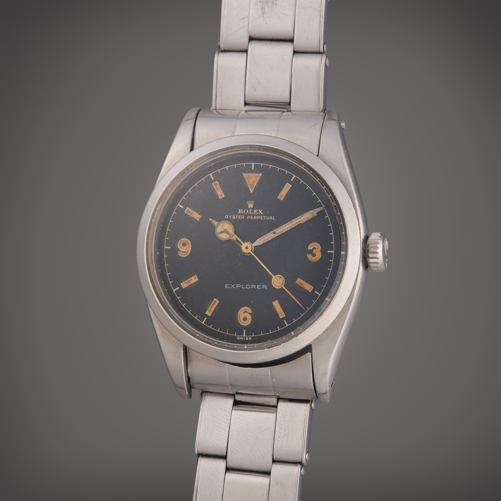 Rolex Reference 6150 Explorer | A stainless steel wristwatch with bracelet, Circa 1953
