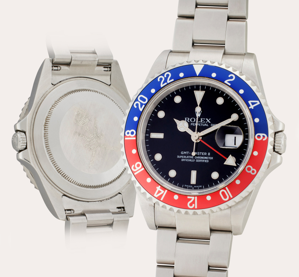 Rolex Reference 16710 GMT-Master II ‘Khanjar Pepsi’ | A stainless steel automatic dual time wristwatch with date and bracelet, Circa 2006