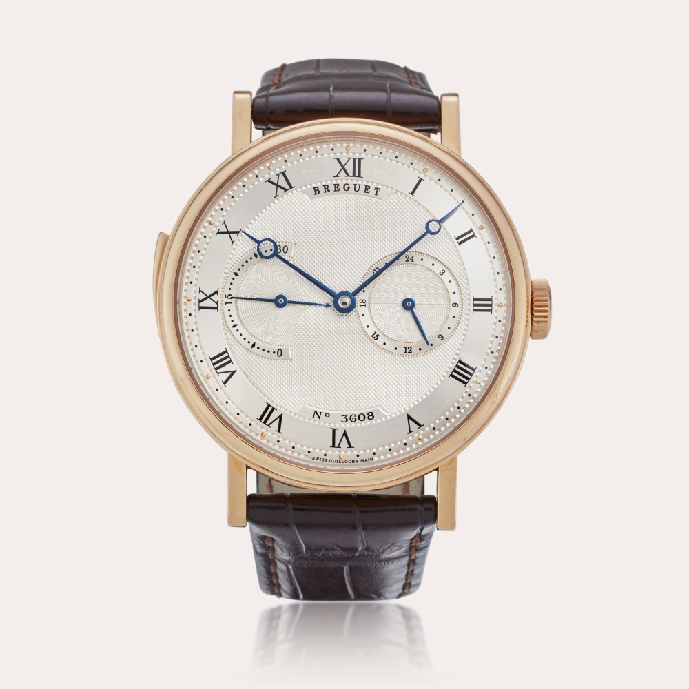 Breguet Reference 7637BR129ZU | A pink gold minute repeater wristwatch with 24-hour display and double seconds, Circa 2021