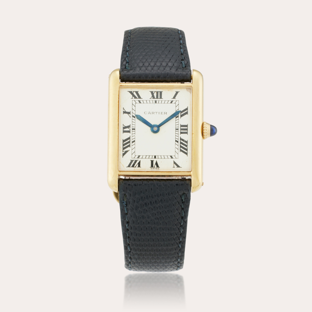 Cartier Tank Louis | A yellow gold wristwatch with a 'New York' stamped case back, Circa 1975