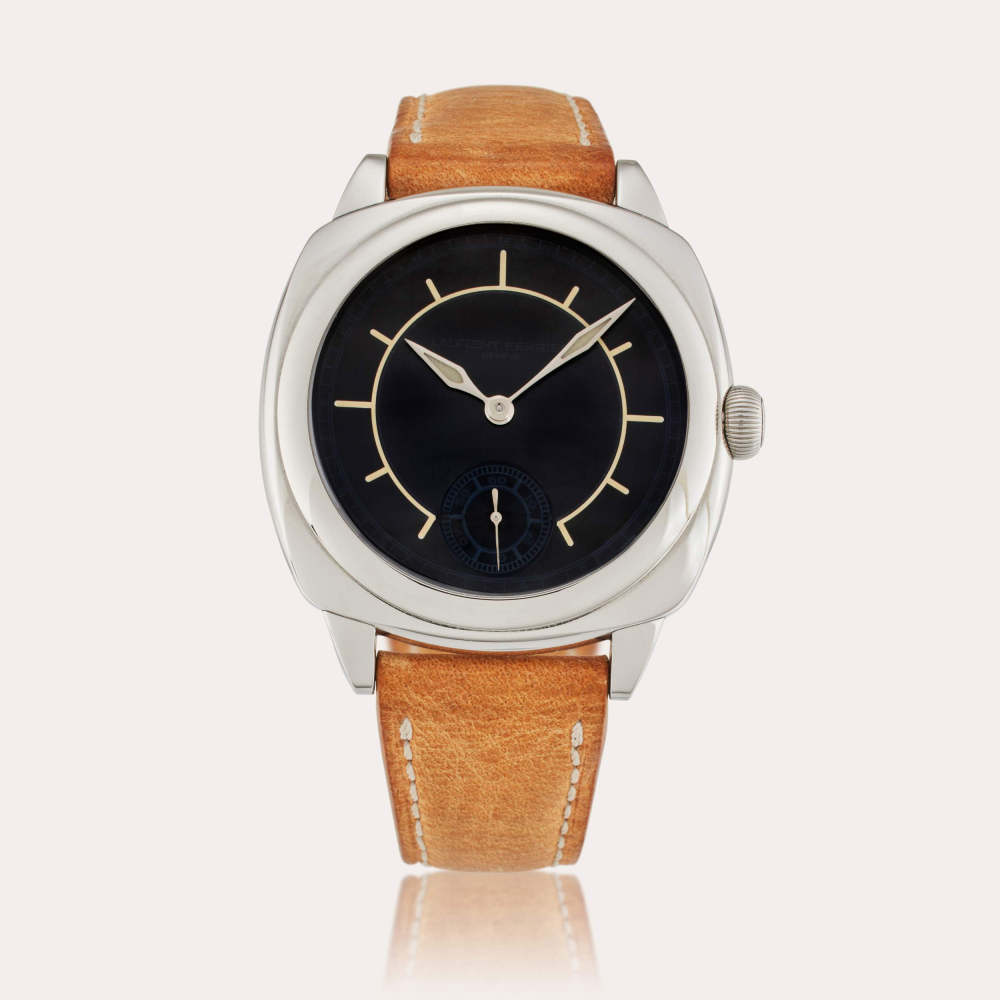 Laurent Ferrier Galet Square Boreal | A stainless steel automatic cushion-shaped wristwatch with sector dial, Circa 2016