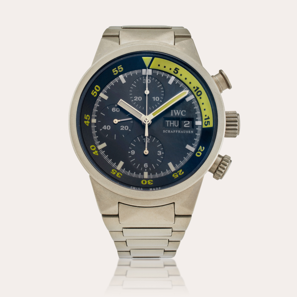 IWC Reference IW3719-03 Aquatimer | A titanium automatic chronograph wristwatch with day, date, and inner rotating bezel, Circa 2005