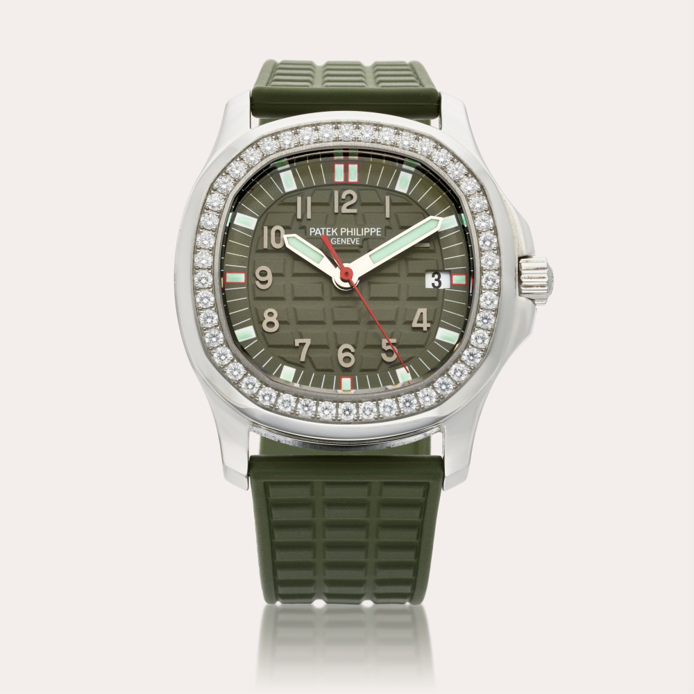 Patek Philippe Reference 5067A-013 Aquanaut | A stainless steel and diamond-set wristwatch with date, Circa 2006