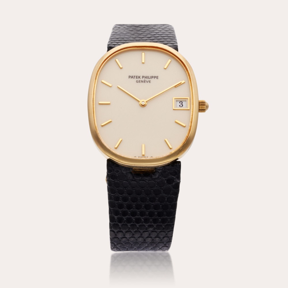 Patek Philippe Reference 3788 Golden Ellipse | A yellow gold automatic oval wristwatch with date, Circa 1985