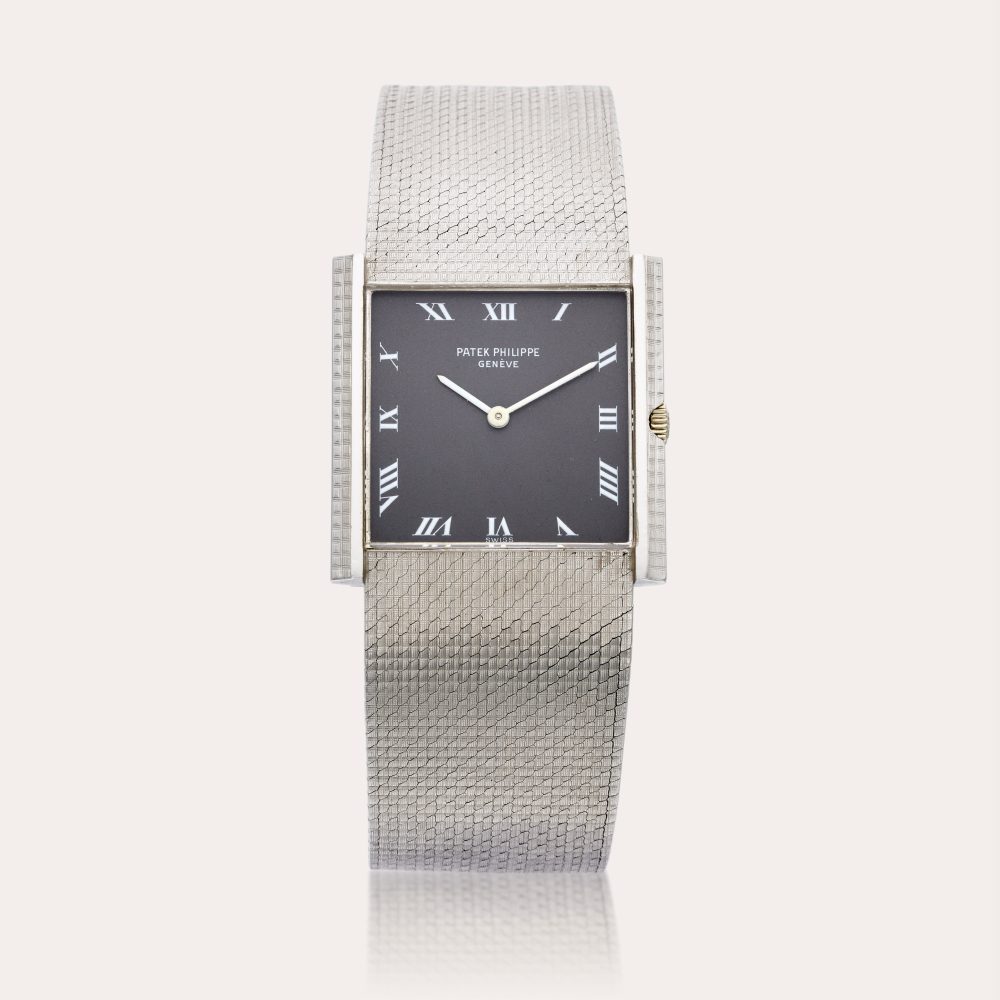 Patek Philippe Reference 3494 | A white gold square bracelet watch, Circa 1970