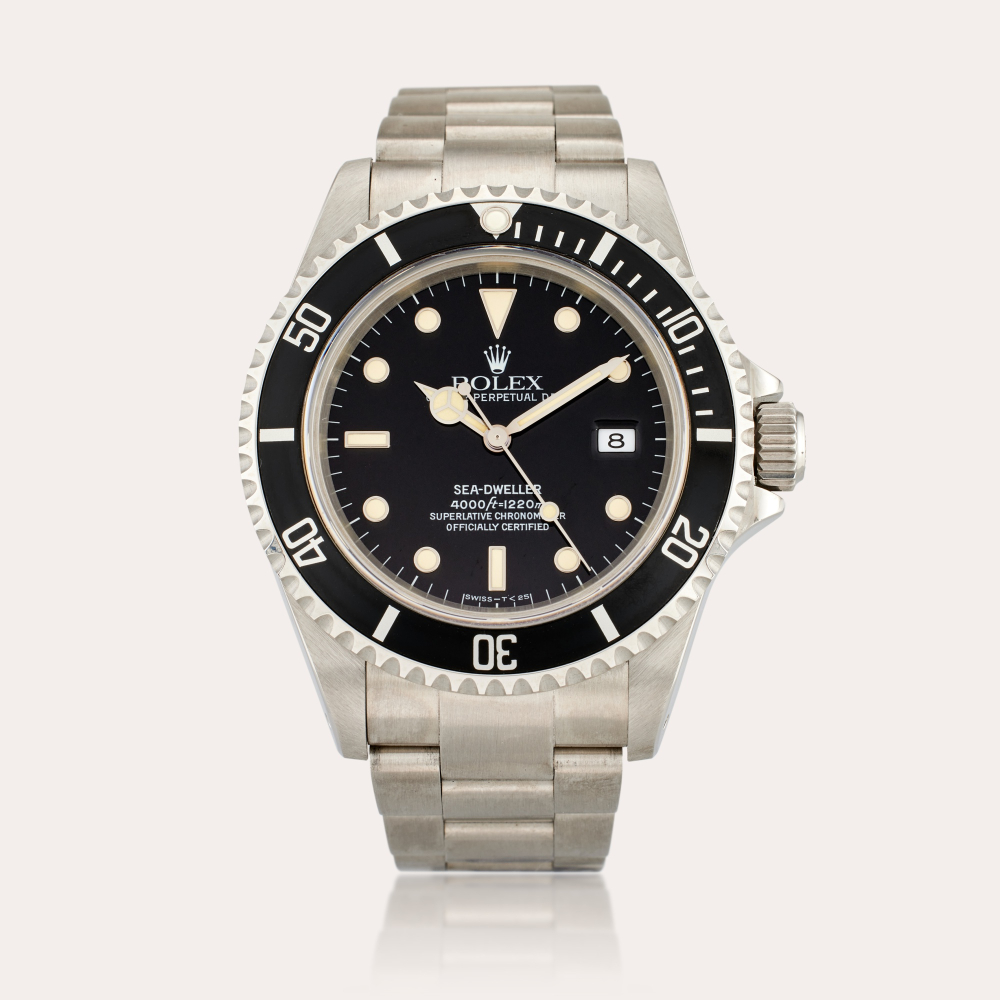 Rolex Reference 16600 Sea-Dweller | A stainless steel automatic wristwatch with date and bracelet, Circa 1996