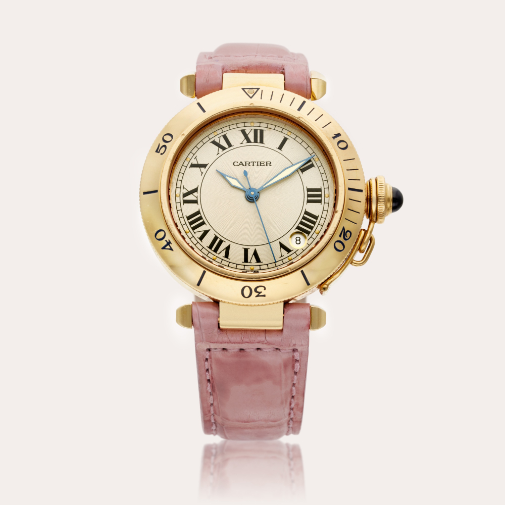 Cartier Reference 1035 1 Pasha | A yellow gold automatic wristwatch with date, Circa 2000