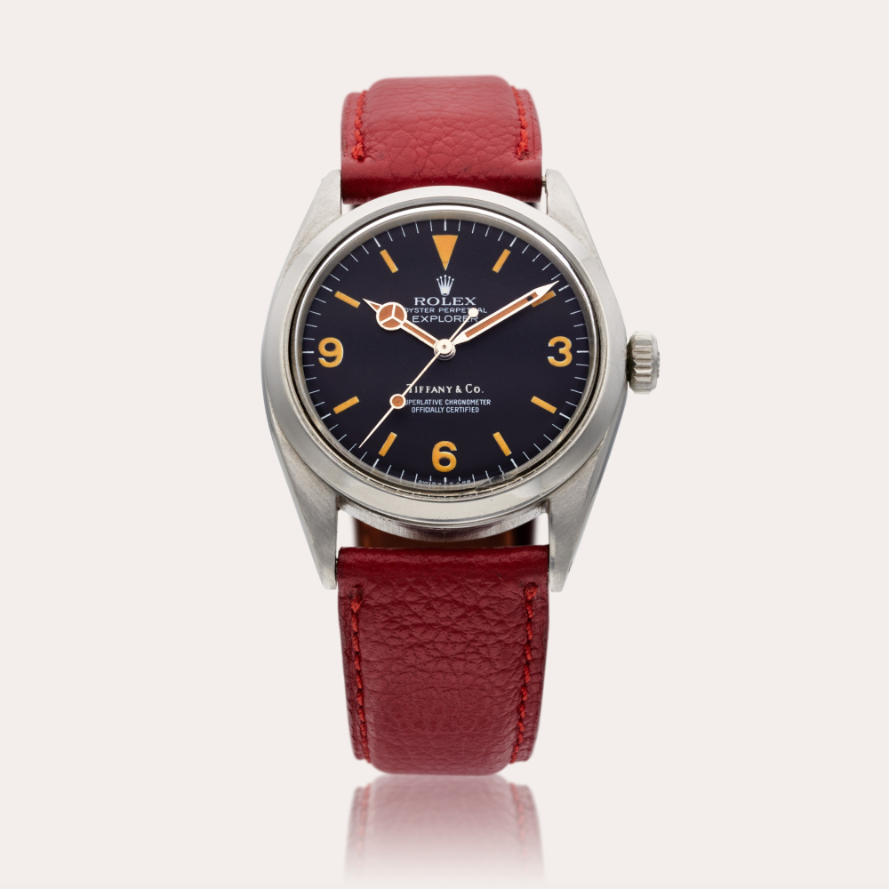 Rolex Reference 1016 Explorer | Retailed by Tiffany Co.: A stainless steel automatic wristwatch, Circa 1968