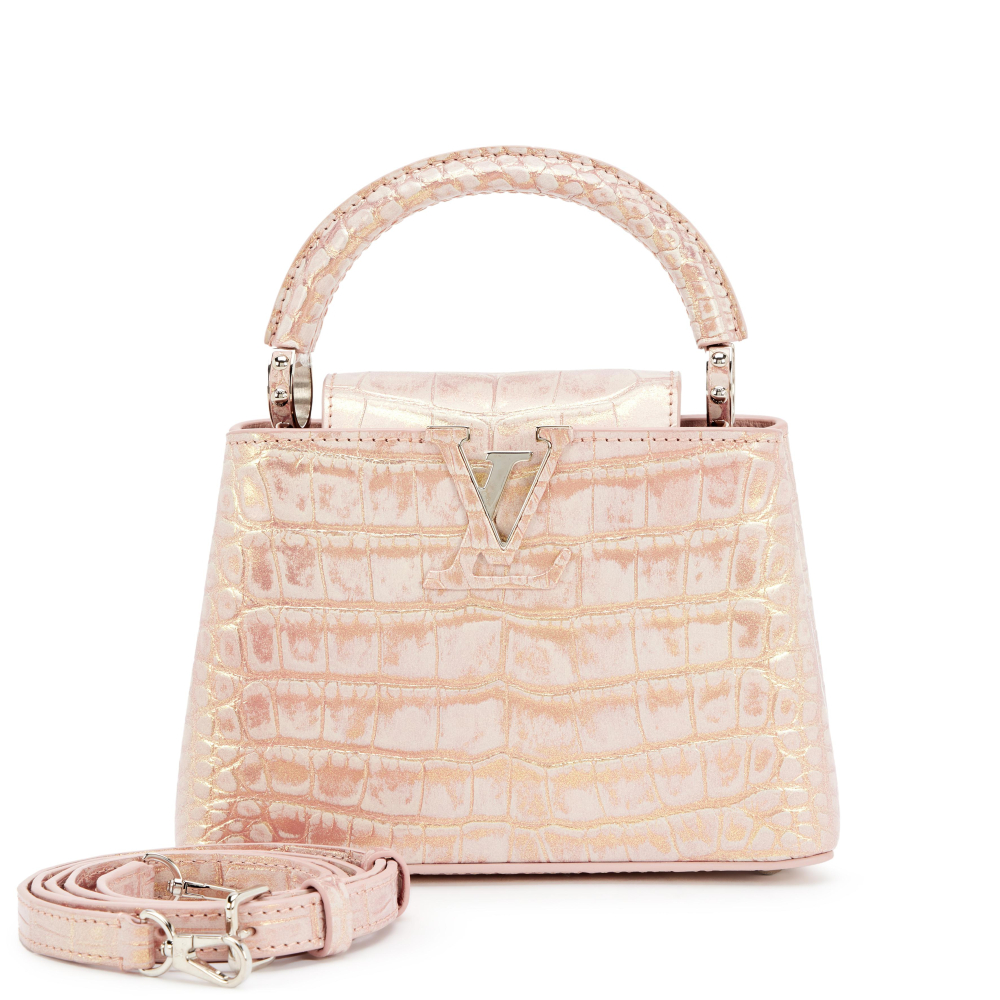 Louis Vuitton Mini Capucines Pink Gold Crocodile, no CITES
