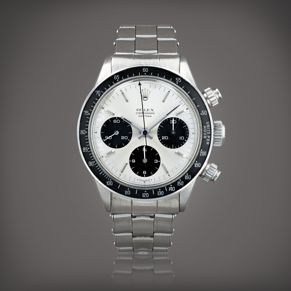 Small' Daytona, reference 6240 Montre bracelet chronographe en acier | Stainless steel chronograph wristwatch with bracelet Vers 1966 | Circa 1966