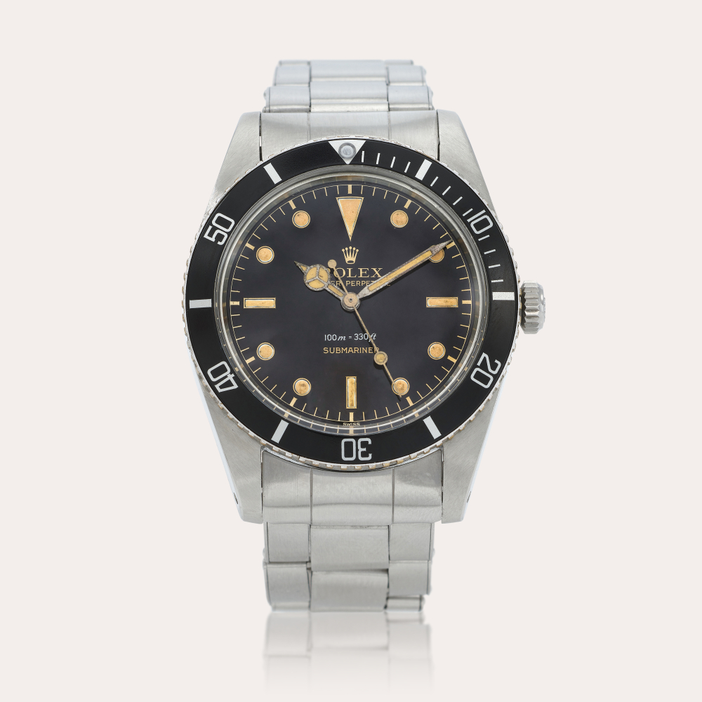 RolexSubmariner 'James Bond Small Crown', reference 5508 Montre bracelet en acier | Stainless steel wristwatch with bracelet Vers 1962 | Circa 1962