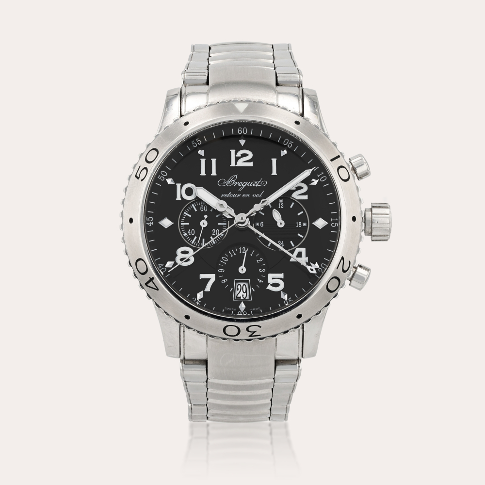BreguetType XXI, reference 3810 Montre bracelet chronographe en acier avec date | Stainless steel chronograph wristwatch with date and bracelet Vers 2012 | Circa 2012