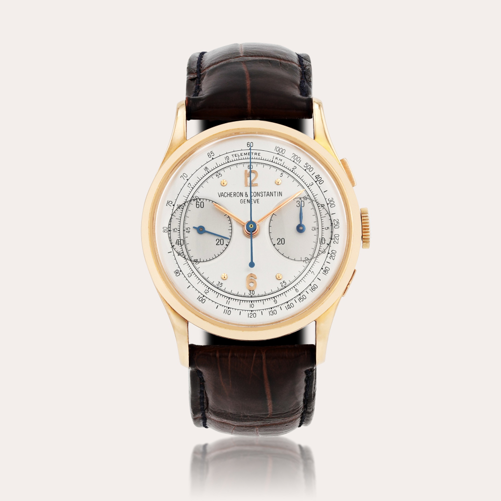 Vacheron ConstantinReference 4072 'Big eyes' Montre bracelet chronographe en or rose | Pink gold chronograph wristwatch Vers 1943 | Circa 1943