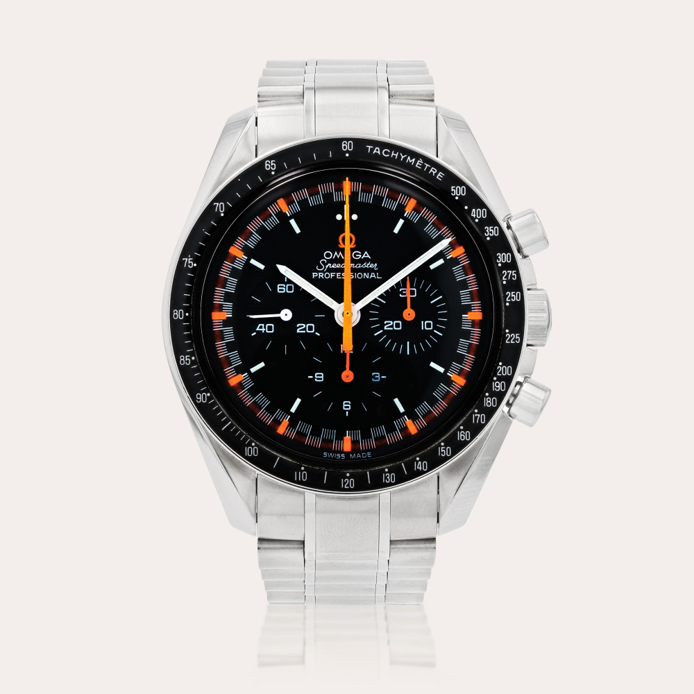 OmegaSpeedmaster 'Japan Racing Dial' limited edition, reference 3570.40 Montre bracelet chronographe en acier | Stainless steel chronograph wristwatch with bracelet Vers 2005 | Circa 2005