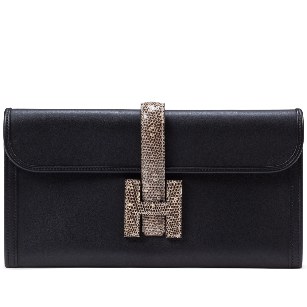 Hermès Black Swift and Ombré Lizard Jige Elan, 2019