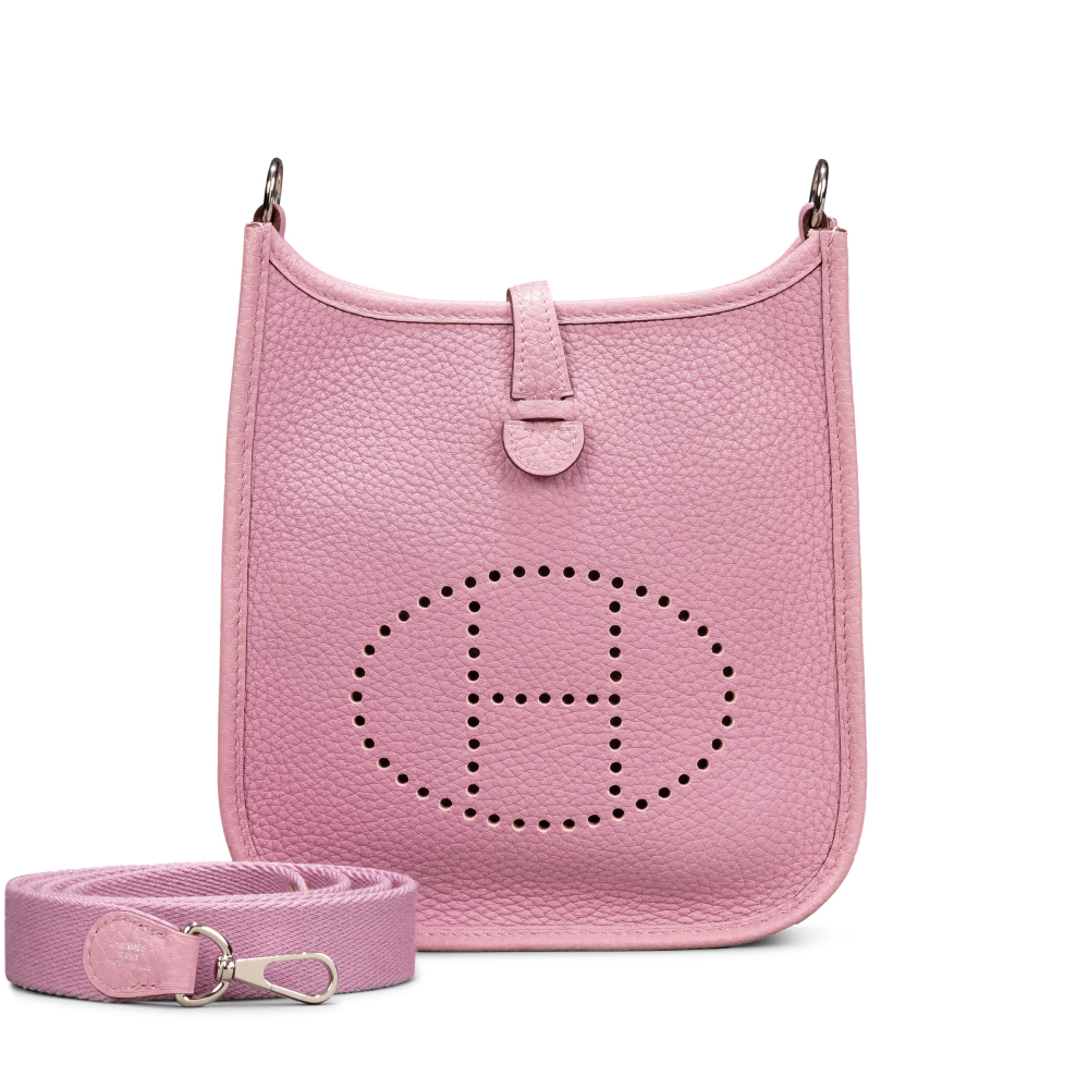 Hermès Mauve Sylvestre Clémence Mini Evelyne Palladium Hardware, 2022