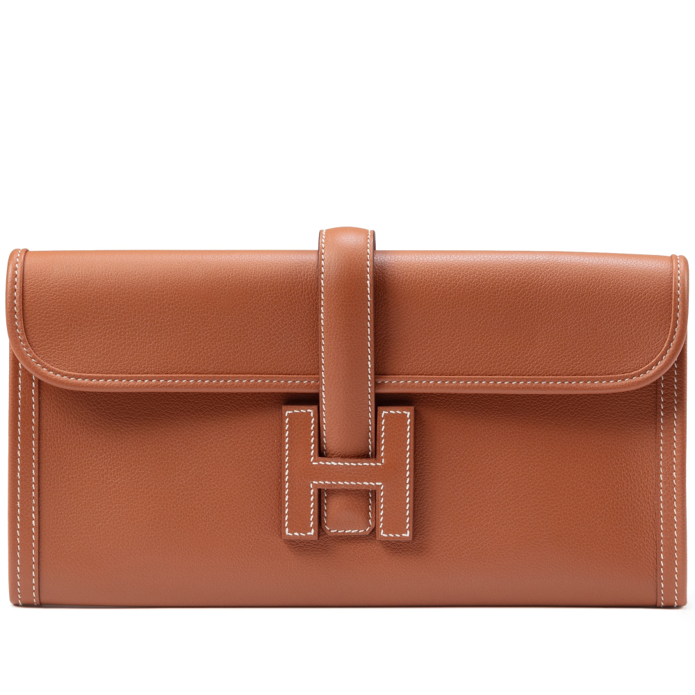 Hermès Gold Evergrain Pochette Jige Elan, 2021