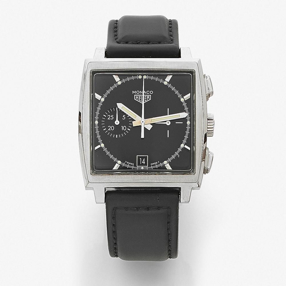 TAG HEUER MONACO CHRONOGRAPHE. RÉF. CS2110 ÉDITION LIMITÉE A 5000 EXEMPLAIRES A stainless steel self winding limited édition chronograp