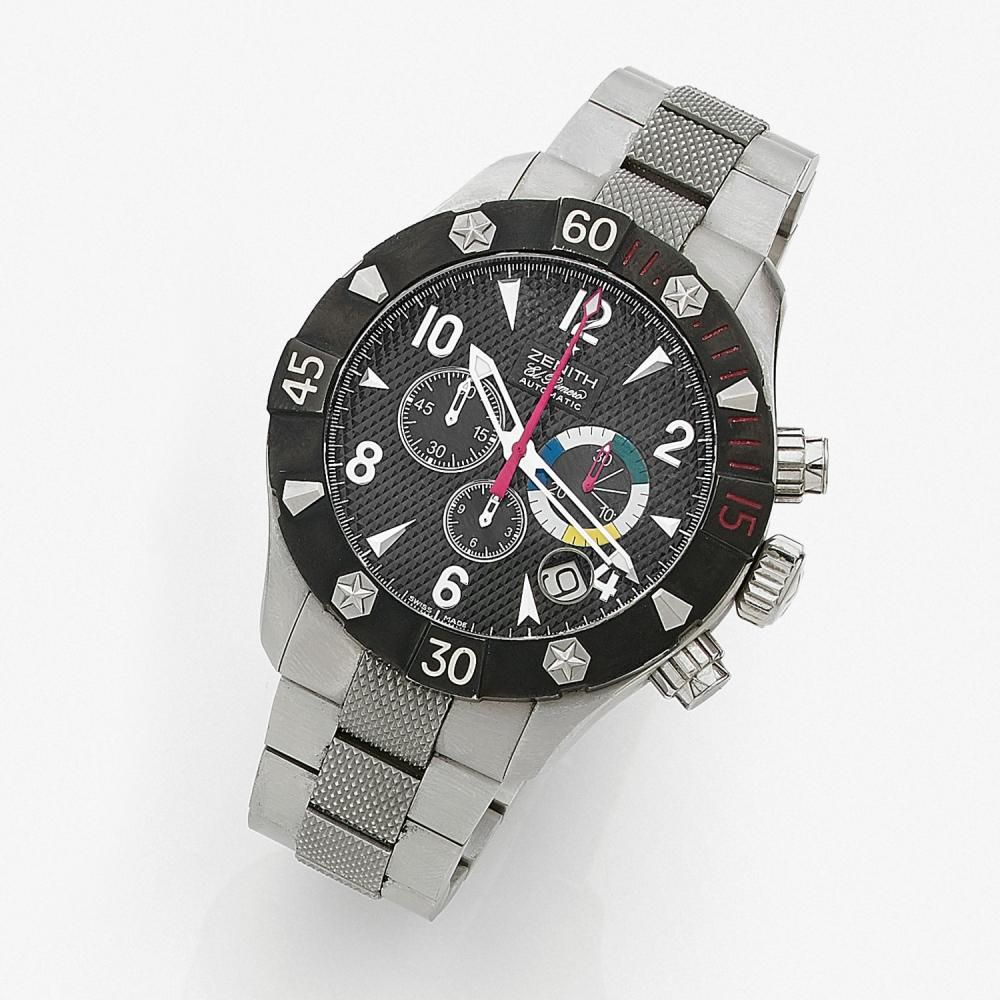 ZENITH DEFY CLASSIC. AERO CHRONOGRAPHE RÉF. 03.0526.4000 VENDU EN 2007 A stainless steel self winding chronograph by Zenith, circa 2007