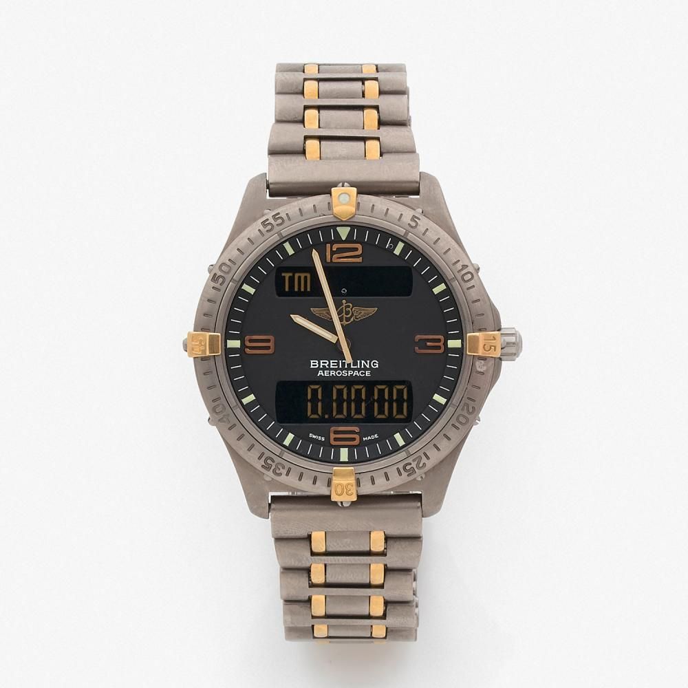 BREITLING AEROSPACE. REF. F 56062. A titanum quartz multifonction wristwatch by Breitling.