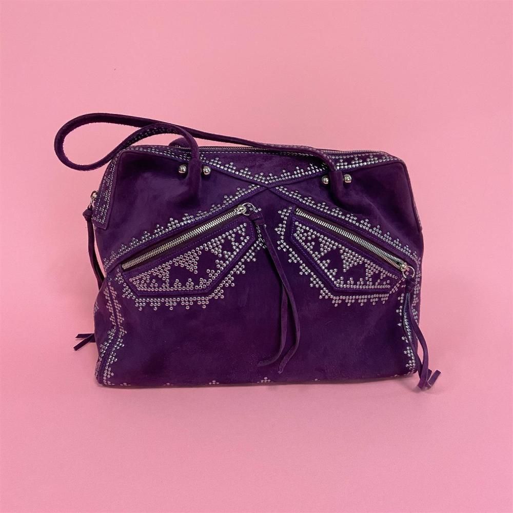 RENAUD PELLEGRINO Shopping handbag in purple suede